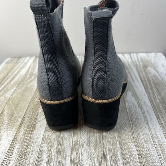 Sofft Booties Womens 8 Eiley Water Resistant Grey Knit Platform Wedge Boots - Picture 6 of 10